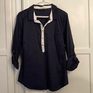 Zara Basic classic navy shirt